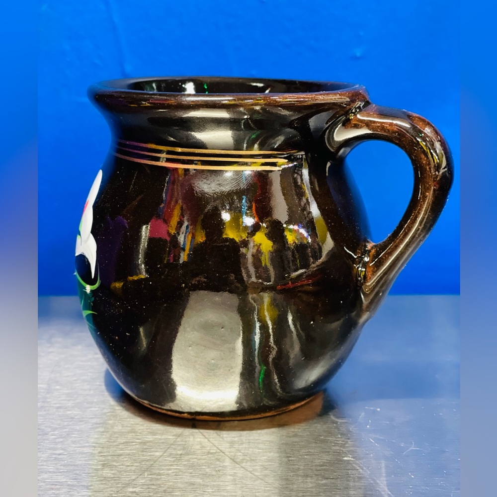 Beautiful caffe mugs Mexican Hand-Painted Clay Pottery Mug - Picture 5 of 7